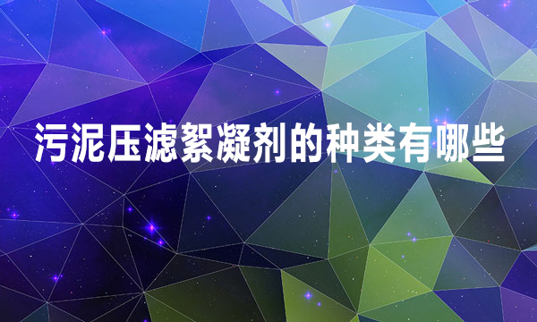 污泥壓濾絮凝劑的種類(lèi)有哪些